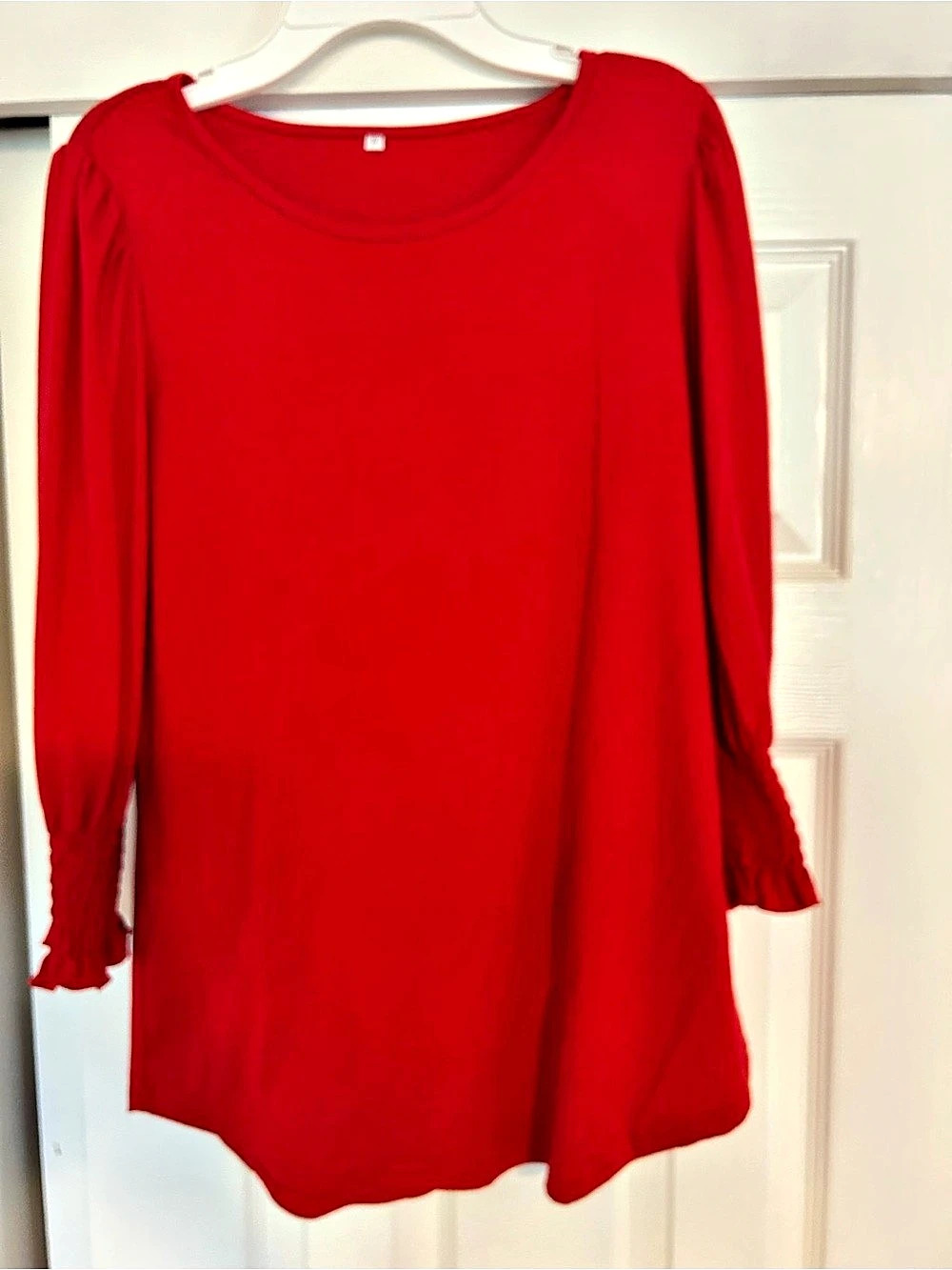 Red Long Sleeve Blouse Size Small Like New